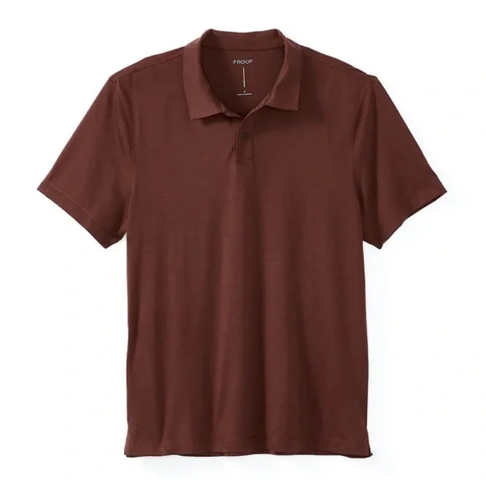 Proof Men's Polo Shirt in reddish Brown